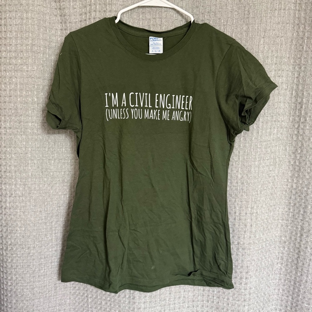 Dark Green Civil Engineer Tee